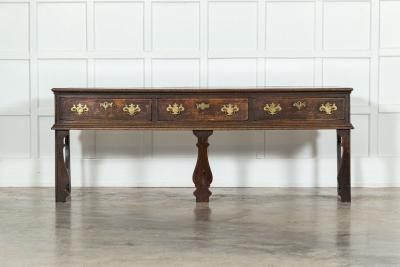 18thC English Oak Dresser Base
