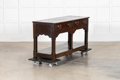 18thC English Oak Dresser Base