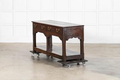 18thC English Oak Dresser Base
