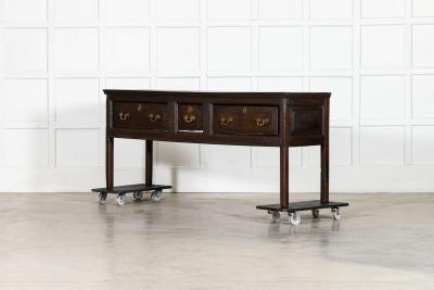18thC English Oak Vernacular Dresser Base