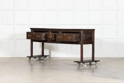 18thC English Oak Vernacular Dresser Base