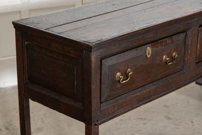 18thC English Oak Vernacular Dresser Base