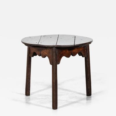 18thC English Vernacular Oak Cricket Table