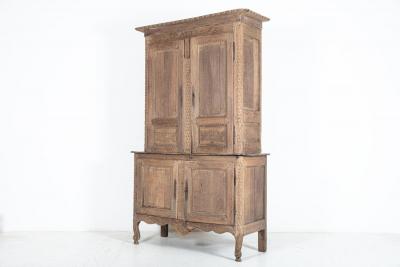 18thC French Provincial Carved Oak Buffet De Corps