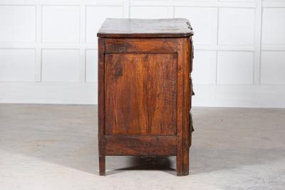 18thC French Walnut Bombe Chest Commode