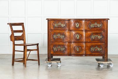 18thC Provincial Louis XV Fruitwood Serpentine Commode