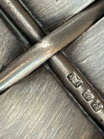 1900 Pair of Presentation Baskets in Silvered Metal from Parisian Palace