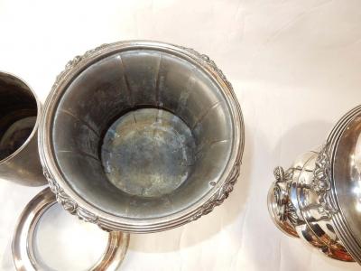 1900 Pair of Silver Metal Refreshers in the Style of Napoleon 3