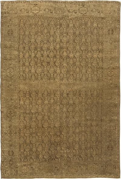 1900s Persian Malayer Floral Design Handmade Wool Rug