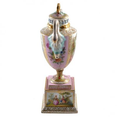 1900s Royal Vienna Porcelain Covered Urn