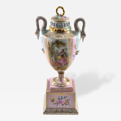 1900s Royal Vienna Porcelain Covered Urn