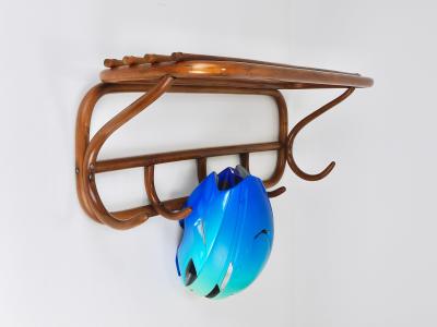 1900s Thonet Vienna Art Nouveau Secessionist Bentwood Wall Coat Rack Austria