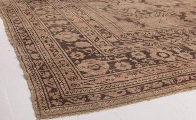 1900s Turkish Oushak Hand Dyed Wool Rug
