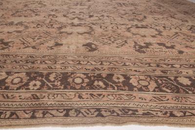 1900s Turkish Oushak Hand Dyed Wool Rug