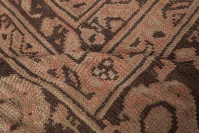 1900s Turkish Oushak Hand Dyed Wool Rug