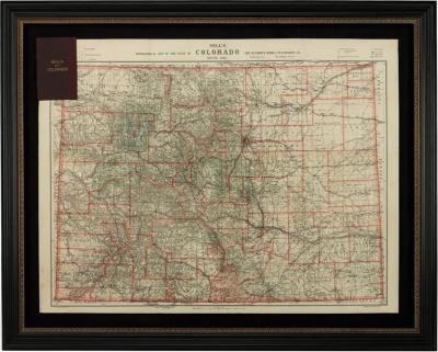 1904 Nells Topographical Map of the State of Colorado 