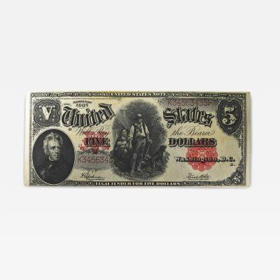 1907 5 Legal Tender Note S N K34563435 FR 91