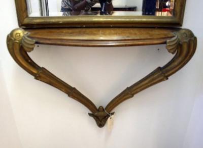 1910S CONSOLE WITH MATCHING MIRROR