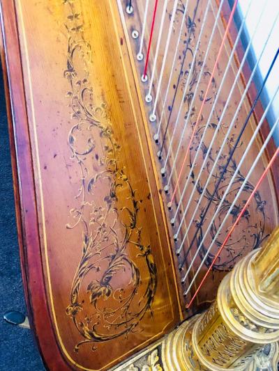 1915 Premium Style 23 Gold Lyon and Healy Concert Grand Harp