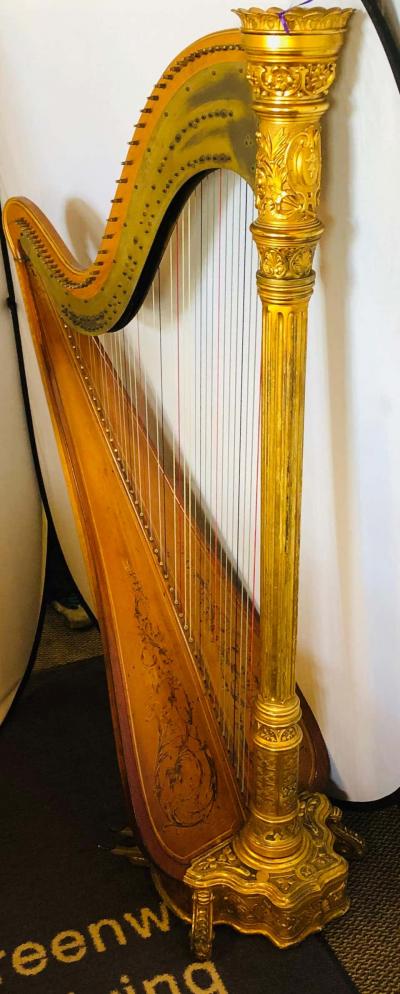 1915 Premium Style 23 Gold Lyon and Healy Concert Grand Harp