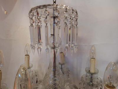 1920 1940 Boh mian or Baccarat Crystal Chandelier 6 Arms