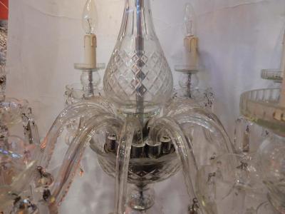 1920 1940 Boh mian or Baccarat Crystal Chandelier 6 Arms