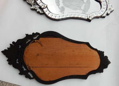 1920 1940 Pair of Mirrors with Elegant Women