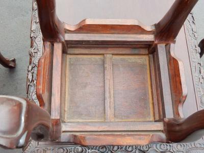 1920 1950 Play Table Mahjong China and Its Four Stools Palissandre