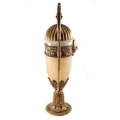 1920s 23 Onyx Urn with Bronze Mounts Italy