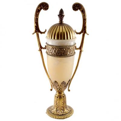 1920s 23 Onyx Urn with Bronze Mounts Italy