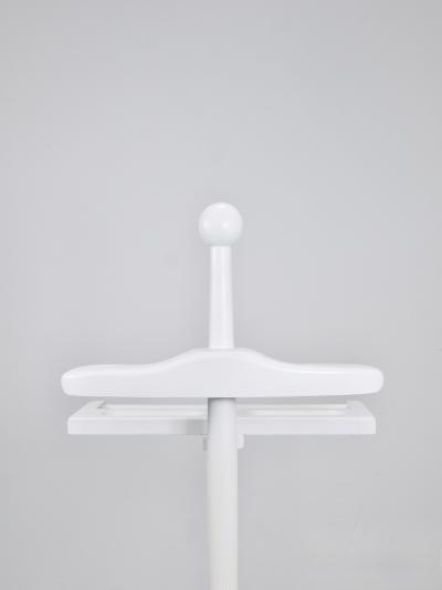 1920s Art Nouveau White Brass Valet Jugendstil Clothing Stand Vienna Austria