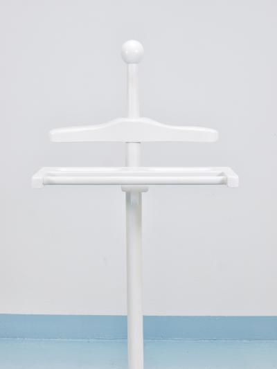 1920s Art Nouveau White Brass Valet Jugendstil Clothing Stand Vienna Austria