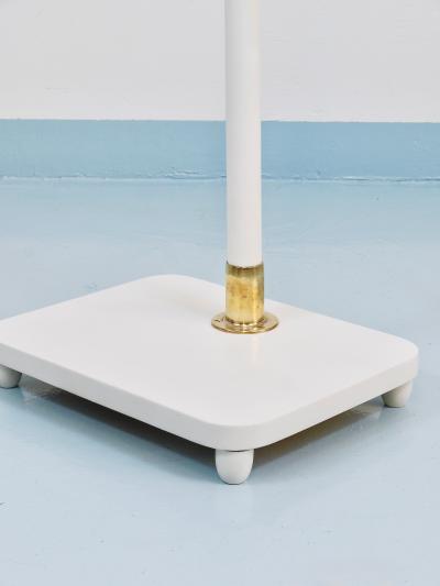 1920s Art Nouveau White Brass Valet Jugendstil Clothing Stand Vienna Austria