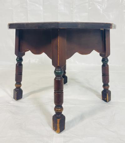 1920s California Spanish Revival Tile Top Octagonal Side Table