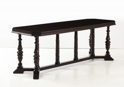 1920s French Walnut Dining Or Conference Table