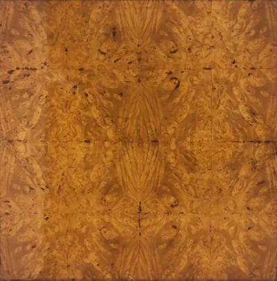 1920s Grained Fine Austrian Biedermeier Burlwood Table and 2 Chairs