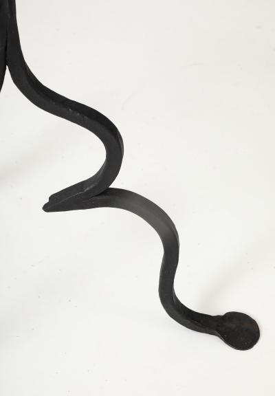 1920s Hammered Iron Tripod Italian Floor Lamps