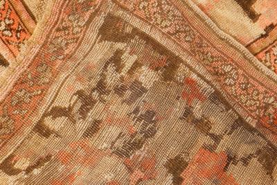 1920s Karabagh Botanic Pinkish Brown Handmade Wool Rug