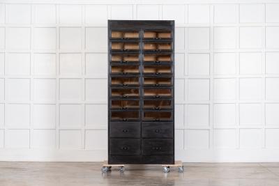 1920s Painted Haberdashery Cabinet with Glass Drawers