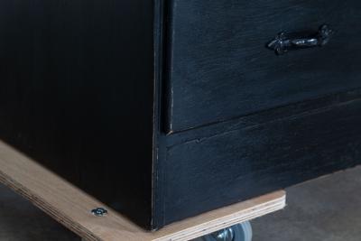 1920s Painted Haberdashery Cabinet with Glass Drawers