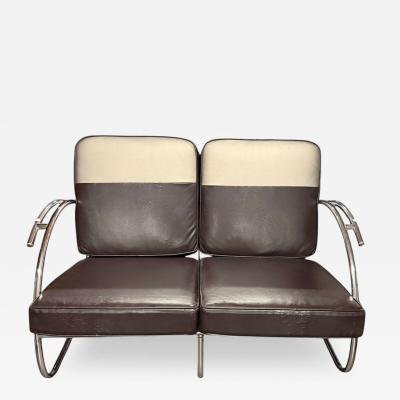 1925 Art Deco Paris Expo Machine Age Modernist Streamline Bench