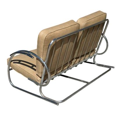 1925 Art Deco Paris Expo Machine Age Modernist Streamline Sofa Settee