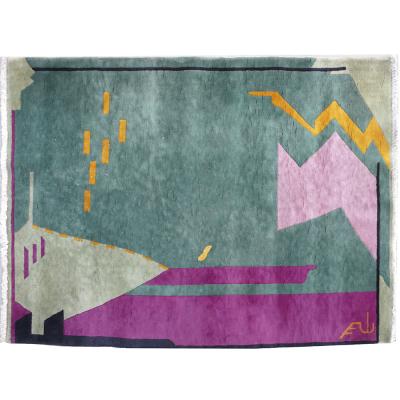 1930 s Hand Woven Art Deco Rug Signed