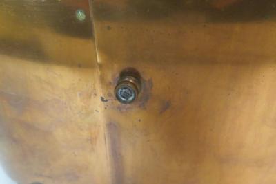 1930s Amsterdam School Rare Copper Mantel Clock with Mauthe Movement