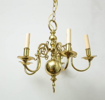 1930s Brass Chandelier
