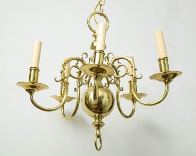 1930s Brass Chandelier