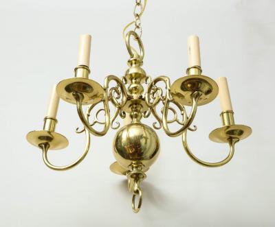 1930s Brass Chandelier