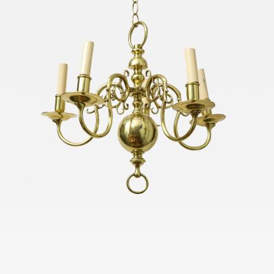 1930s Brass Chandelier