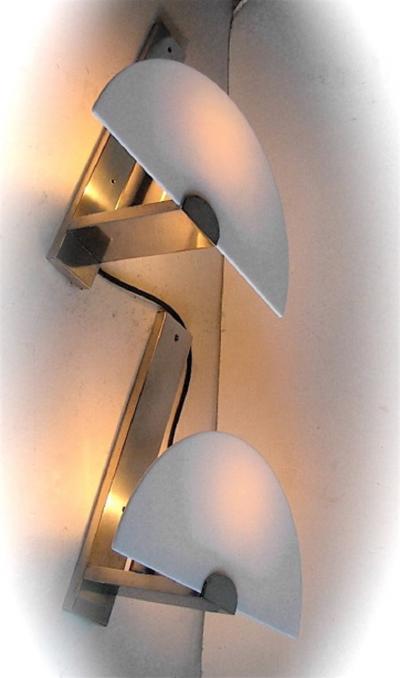 1930s French Modernist Art Deco Sconces Pair