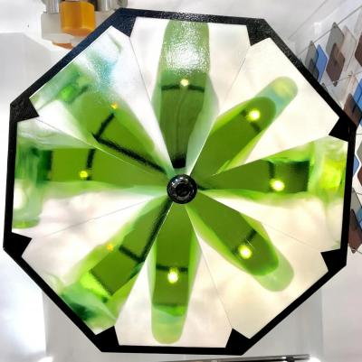 1930s Italian Art Deco White Green Murano Glass Black Iron Chandelier Lantern